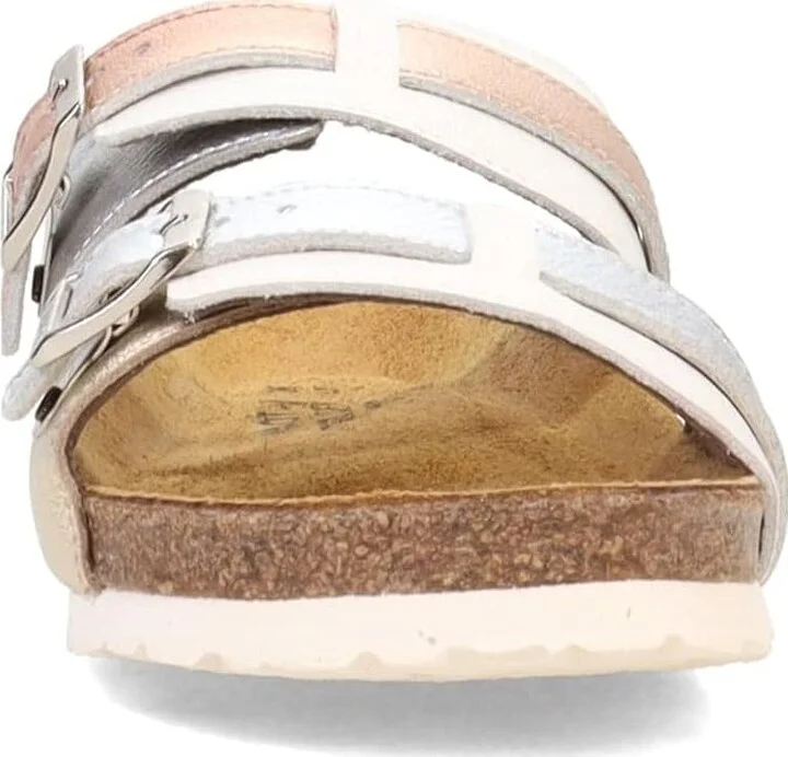 Naot Santa Cruz Women's Shoes Soft Silver/Radiant Gold/Soft White Leather Combo : EU 37 (US Women's 6) M - Image 5