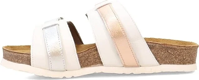 Naot Santa Cruz Women's Shoes Soft Silver/Radiant Gold/Soft White Leather Combo : EU 37 (US Women's 6) M - Image 6