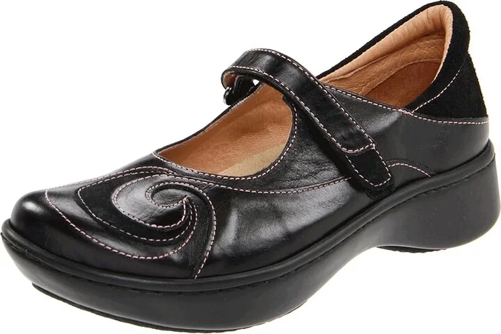 Naot Sea Women's Shoes Black Suede/Shiny Leather : EU 35 (US Women's 4) M - Image 2