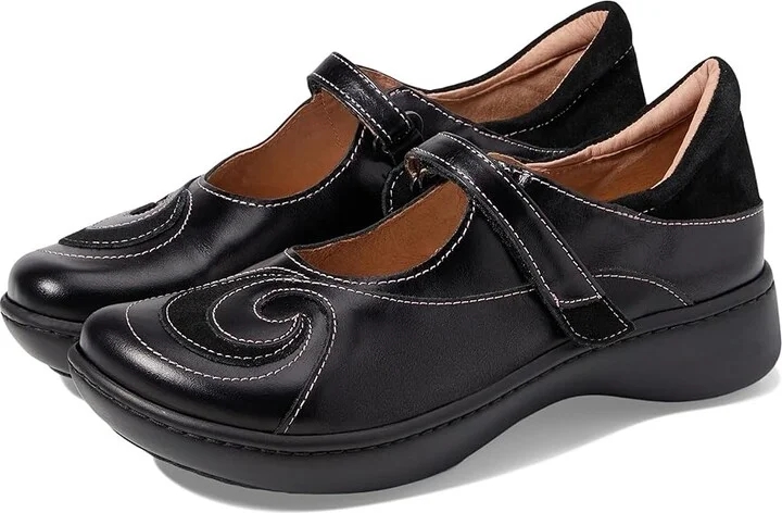 Naot Sea Women's Shoes Black Suede/Shiny Leather : EU 35 (US Women's 4) M
