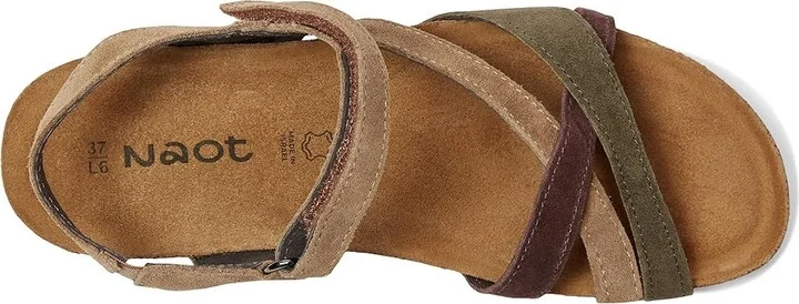 Naot Sophia Women's Sandals Acorn Suede/Oily Olive Suede/Cordovan Suede : EU 36 (US Women's 5) M, Leather - Image 2