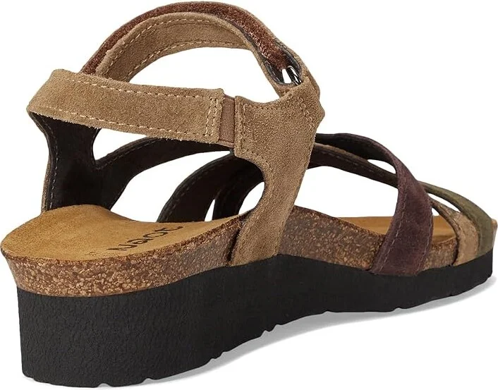 Naot Sophia Women's Sandals Acorn Suede/Oily Olive Suede/Cordovan Suede : EU 36 (US Women's 5) M, Leather - Image 4