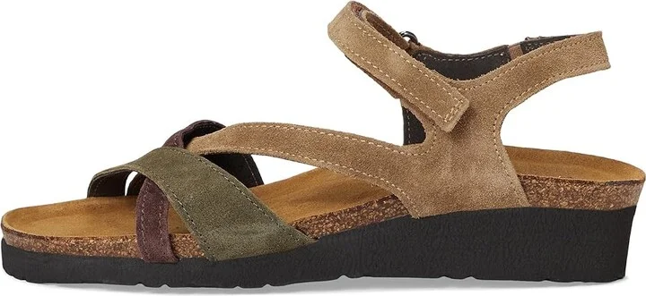 Naot Sophia Women's Sandals Acorn Suede/Oily Olive Suede/Cordovan Suede : EU 36 (US Women's 5) M, Leather - Image 6