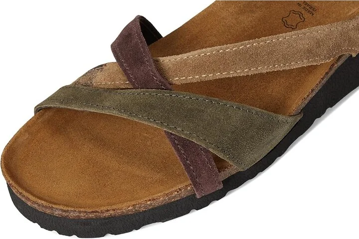 Naot Sophia Women's Sandals Acorn Suede/Oily Olive Suede/Cordovan Suede : EU 36 (US Women's 5) M, Leather - Image 7