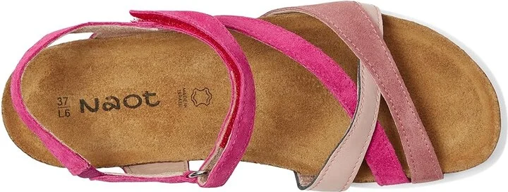 Naot Sophia Women's Sandals Fuchsia Suede/Rose Suede/Porcelain Patent Leather : EU 37 (US Women's 6) M - Image 2