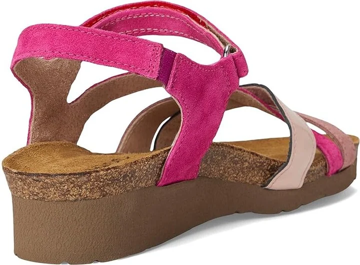 Naot Sophia Women's Sandals Fuchsia Suede/Rose Suede/Porcelain Patent Leather : EU 37 (US Women's 6) M - Image 4