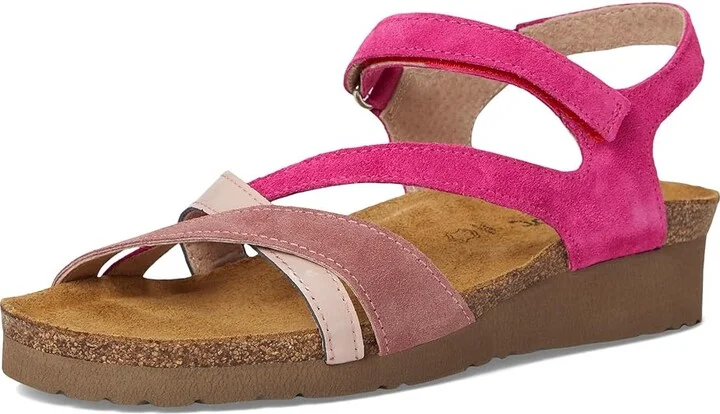 Naot Sophia Women's Sandals Fuchsia Suede/Rose Suede/Porcelain Patent Leather : EU 37 (US Women's 6) M - Image 5