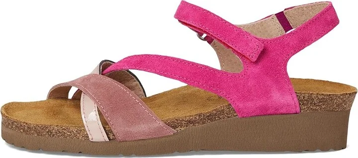 Naot Sophia Women's Sandals Fuchsia Suede/Rose Suede/Porcelain Patent Leather : EU 37 (US Women's 6) M - Image 6