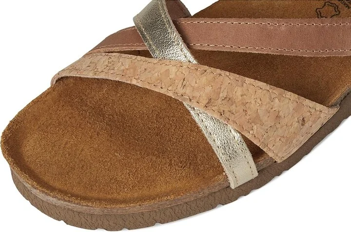 Naot Sophia Women's Sandals Latte Brown Leather/Cork Leather/Radiant Gold Leather : EU 42 (US Women's 11) M - Image 7
