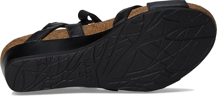 Naot Sparkle Women's Wedge Shoes Jet Black Leather : EU 39 (US Women's 8-8.5) M - Image 3