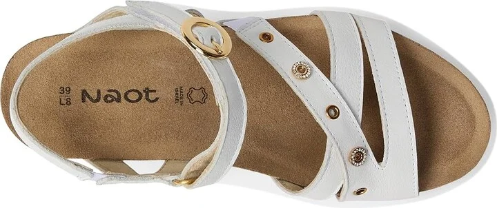 Naot Sparkle Women's Wedge Shoes White Leather : EU 37 (US Women's 6-6.5) M - Image 2