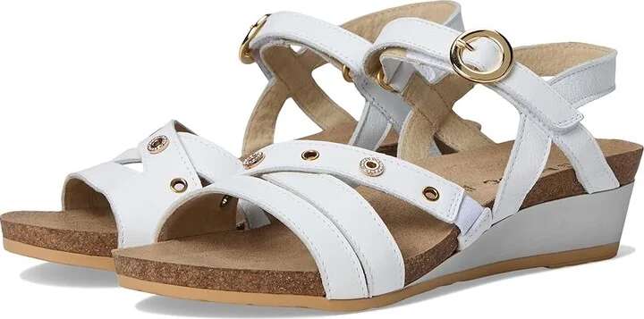 Naot Sparkle Women's Wedge Shoes White Leather : EU 37 (US Women's 6-6.5) M
