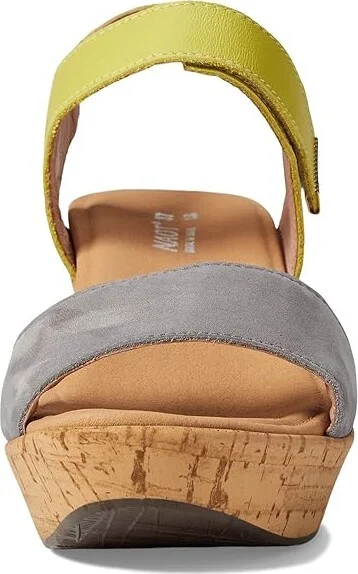 Naot Summer Women's Shoes Smoke Gray Nubuck/Soft Lime Leather : EU 38 (US Women's 7) M, Leather/Suede - Image 2