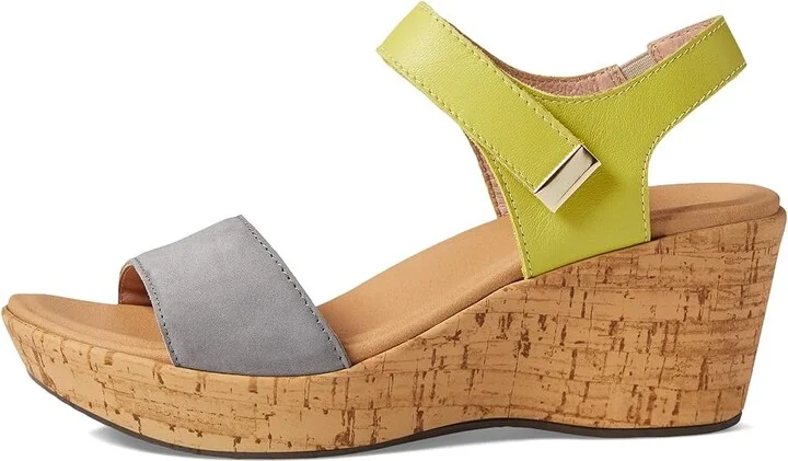 Naot Summer Women's Shoes Smoke Gray Nubuck/Soft Lime Leather : EU 38 (US Women's 7) M, Leather/Suede - Image 5