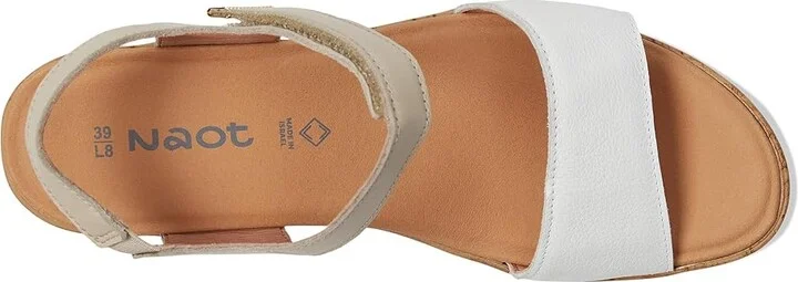 Naot Summer Women's Shoes Soft White Leather/Soft Ivory Leather : EU 38 (US Women's 7) M - Image 2