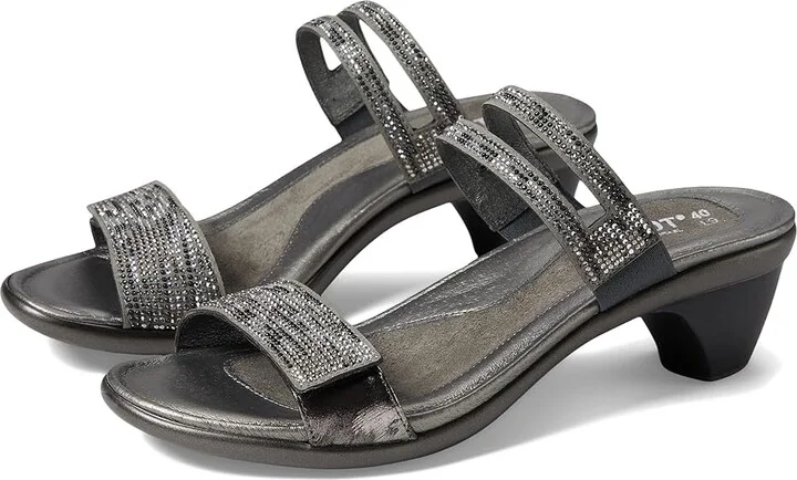 Naot Temper Women's Shoes Metallic Onyx Leather/Gray Black Rivets : EU 35 (US Women's 4) M, Synthetic