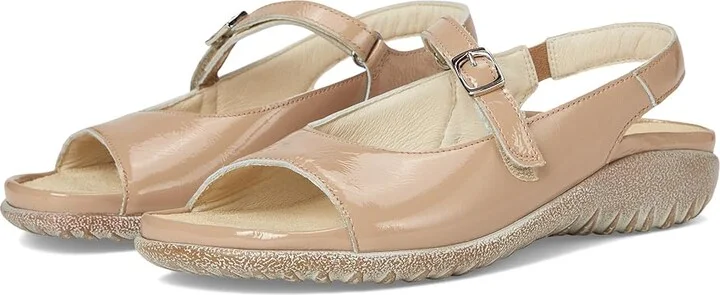 Naot Toka Women's Sandals Camel Crinkle Patent Leather : EU 37 (US Women's 6) M