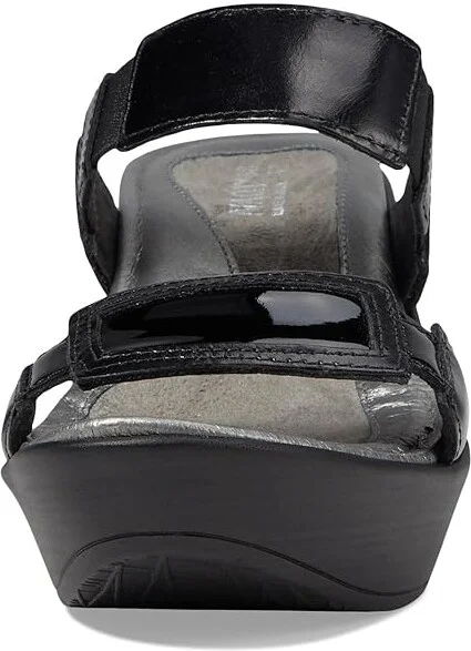 Naot Treasure Women's Wedge Shoes Black Madras Leather/Black Patent Leather : EU 37 (US Women's 6) M - Image 3