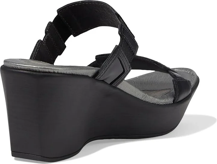 Naot Treasure Women's Wedge Shoes Black Madras Leather/Black Patent Leather : EU 37 (US Women's 6) M - Image 5