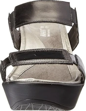 Naot Treasure Women's Wedge Shoes Black Madras Leather/Black Patent Leather : EU 37 (US Women's 6) M - Image 6