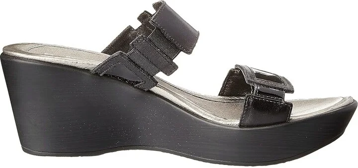 Naot Treasure Women's Wedge Shoes Black Madras Leather/Black Patent Leather : EU 37 (US Women's 6) M - Image 8