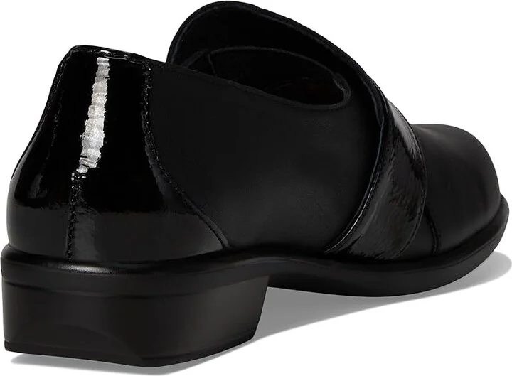 Naot Viscol Women's Flat Shoes Jet Black Leather/Black Crinkle Patent Leather : EU 35 (US Women's 4) M - Image 4