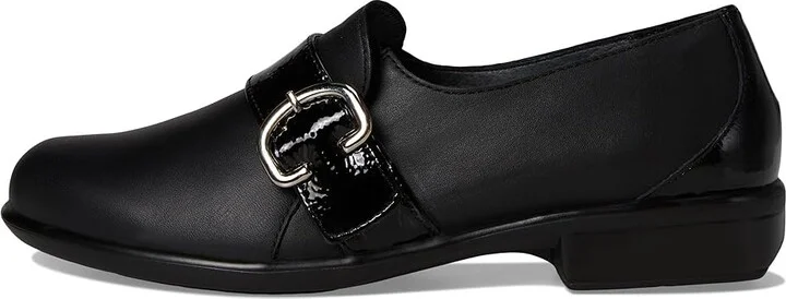 Naot Viscol Women's Flat Shoes Jet Black Leather/Black Crinkle Patent Leather : EU 35 (US Women's 4) M - Image 6