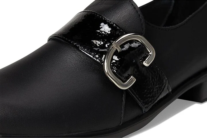 Naot Viscol Women's Flat Shoes Jet Black Leather/Black Crinkle Patent Leather : EU 35 (US Women's 4) M - Image 7
