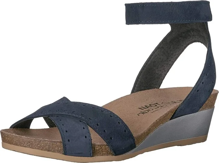 Naot Wand Women's Shoes Navy Velvet Nubuck/Glass Brown : EU 35 (US Women's 4) M, Leather - Image 2