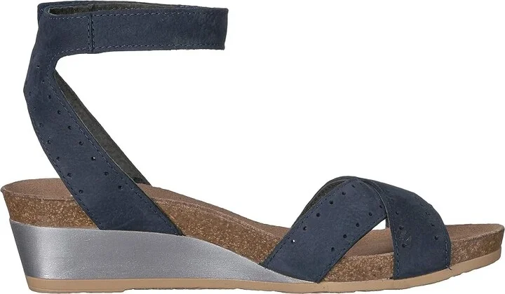 Naot Wand Women's Shoes Navy Velvet Nubuck/Glass Brown : EU 35 (US Women's 4) M, Leather - Image 8