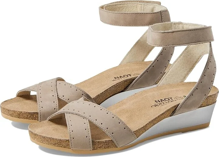 Naot Wand Women's Shoes Stone Nubuck/Glass Brown : EU 35 (US Women's 4) M, Leather