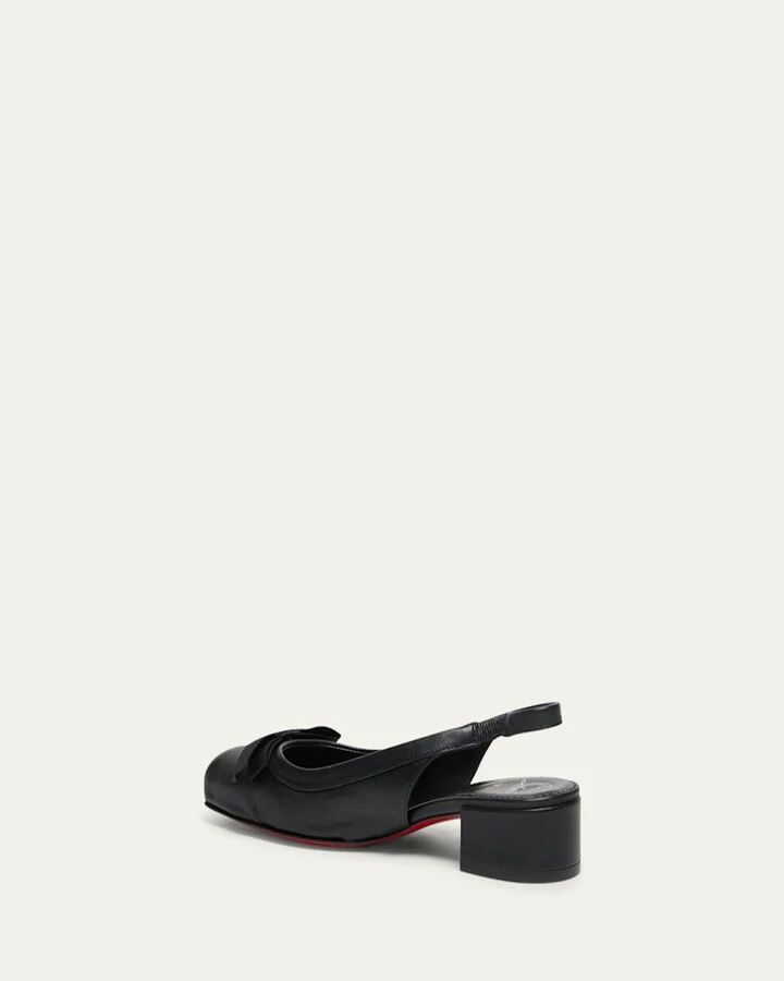 Napa Ballerina Red Sole Slingback Pumps - Image 5