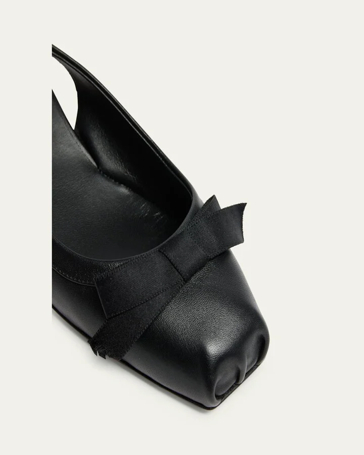 Napa Ballerina Red Sole Slingback Pumps - Image 8