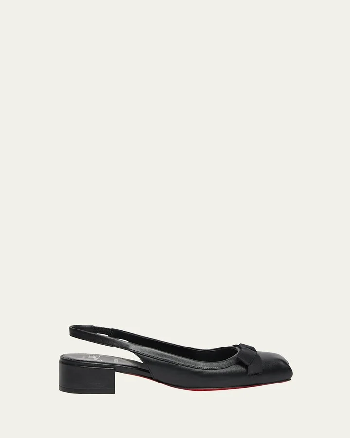 Napa Ballerina Red Sole Slingback Pumps