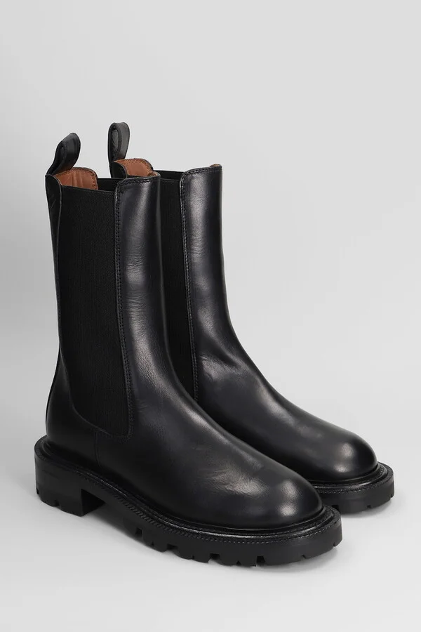 Napa Chelsea Boot Combat Boots In Black Leather - Image 2
