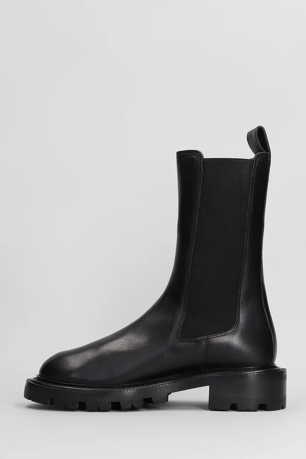 Napa Chelsea Boot Combat Boots In Black Leather - Image 3