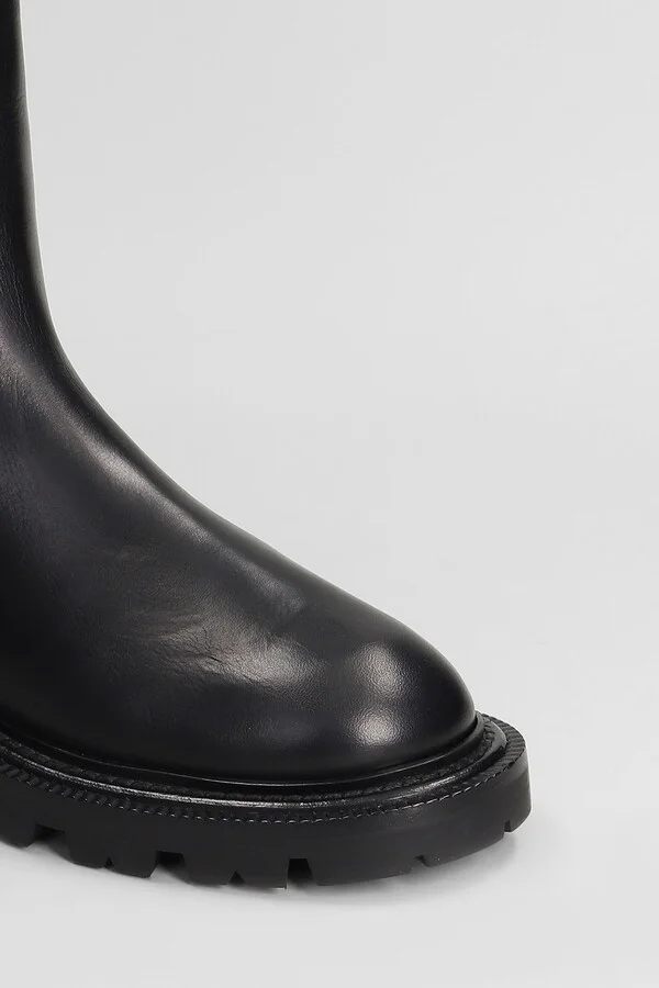 Napa Chelsea Boot Combat Boots In Black Leather - Image 5