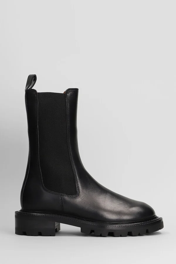 Napa Chelsea Boot Combat Boots In Black Leather