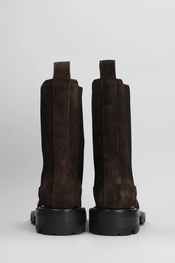 Napa Chelsea Boot Combat Boots In Brown Suede - Image 4