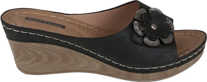 Naples Flower Wedge Sandal - Image 3