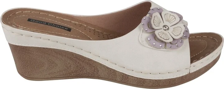 Naples Flower Wedge Sandal - Image 8