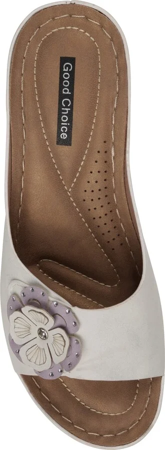 Naples Flower Wedge Sandal - Image 9