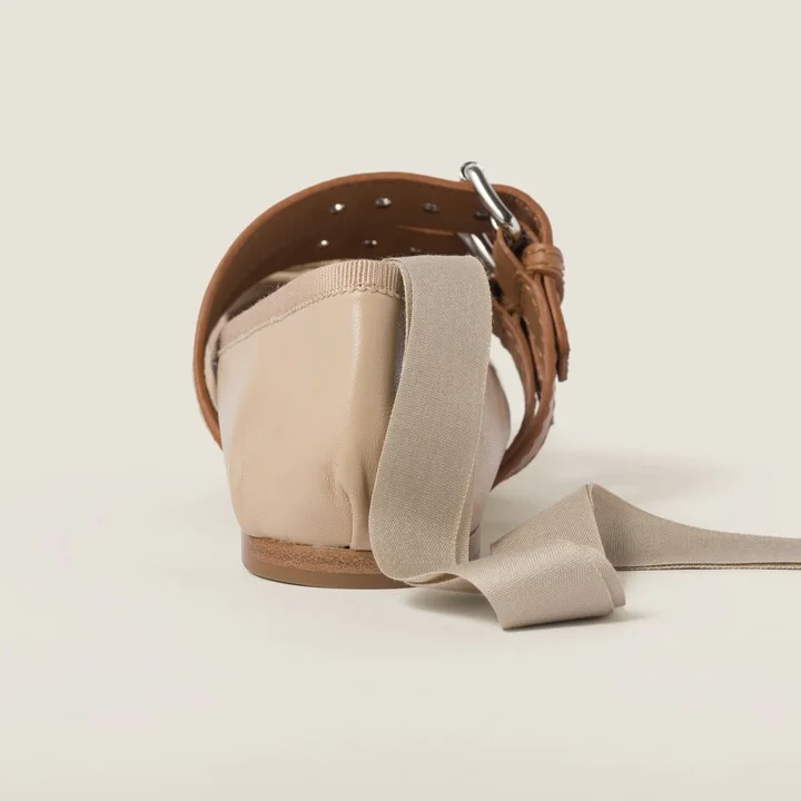 Nappa and calf leather ballerinas - Image 3