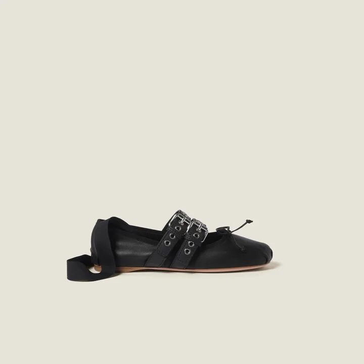 Nappa and calf leather ballerinas - Image 2