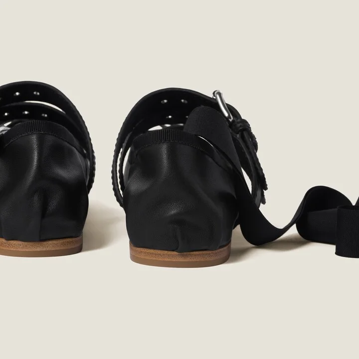 Nappa and calf leather ballerinas - Image 3