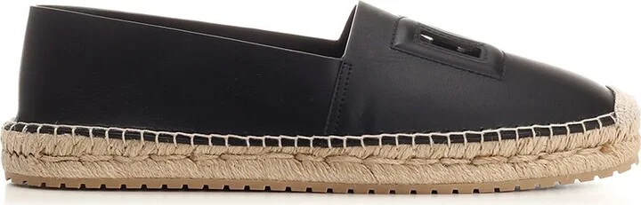 Nappa Espadrilles Lace-Up Shoes Black