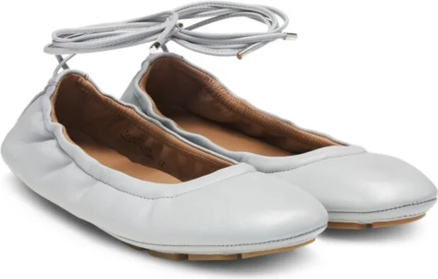 Nappa-leather ballerina pumps with Double B monogram