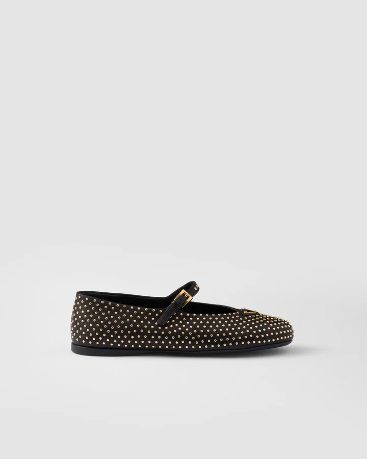 Nappa leather ballerinas with studs - Image 2