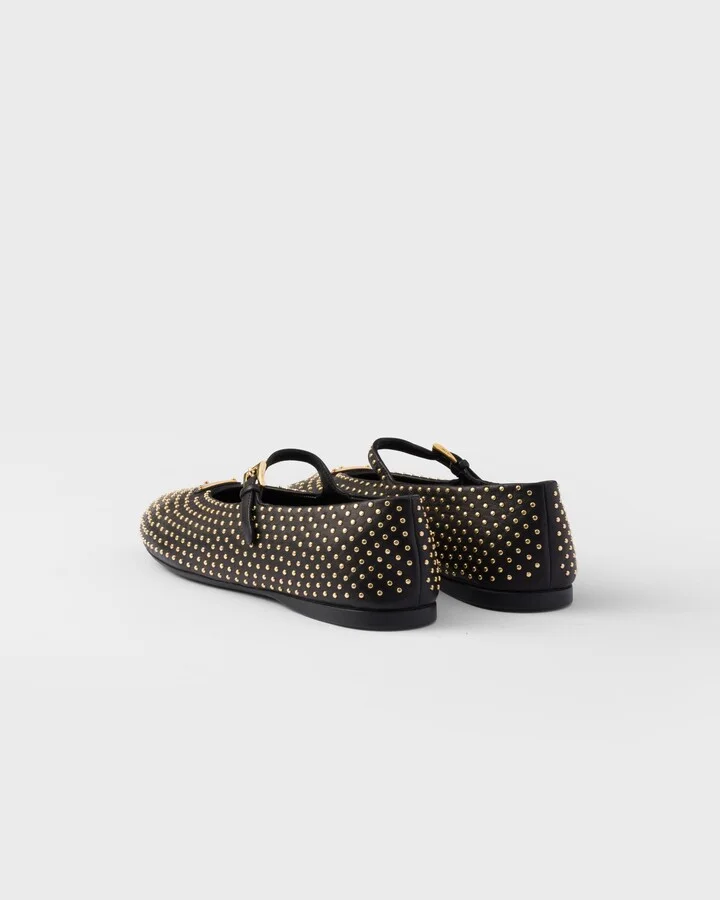 Nappa leather ballerinas with studs - Image 4