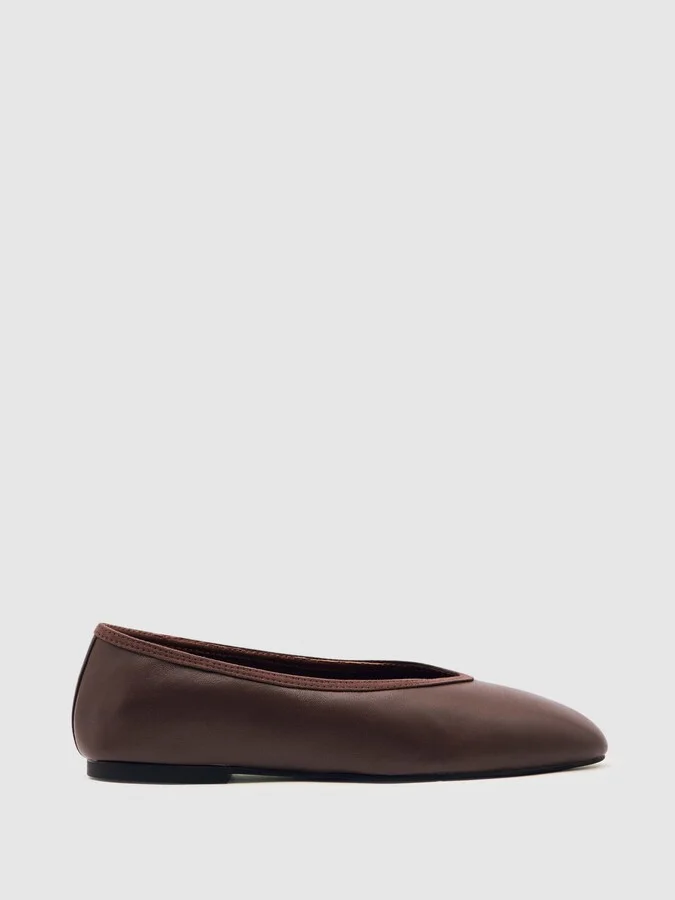 Nappa Leather Ballet Flats